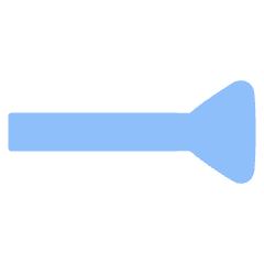End Point Inverted Triangle Icon from Plump Flat Set