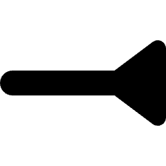 End Point Inverted Triangle Icon from Micro Solid Set