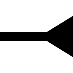End Point Inverted Triangle Icon from Sharp Solid Set
