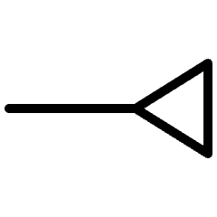 End Point Reversed Triangle Icon from Ultimate Light Set