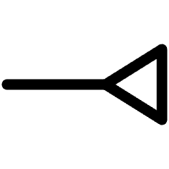 End Point Reversed Triangle Icon from Ultimate Regular Set
