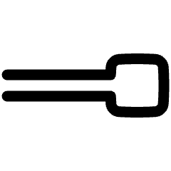 End Point Square Icon from Plump Line Set