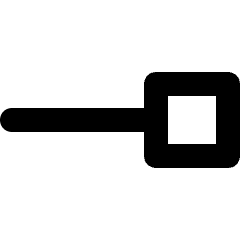 End Point Square Icon from Micro Line Set