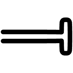 End Point Vertical Bar Icon from Plump Line Set