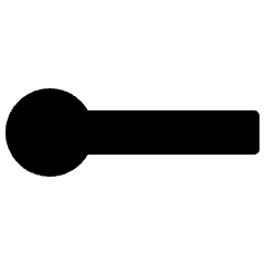 Line Start Circle Icon from Plump Solid Set