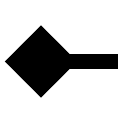 Line Start Diamond Icon from Sharp Solid Set