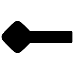 Line Start Diamond Icon from Plump Solid Set