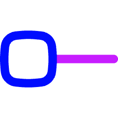 Line Start Square Icon from Flex Neon Set