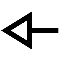 Line Start Triangle Icon from Sharp Line Set