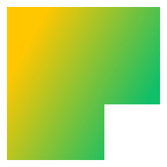 Mitter Corner Icon from Sharp Gradient Set