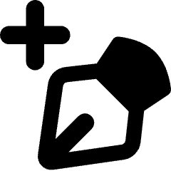 Pen Tool Add Icon from Core Remix Set