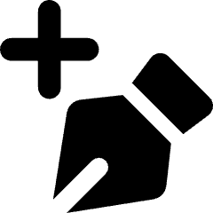 Pen Tool Add Icon from Core Solid Set