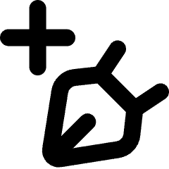 Pen Tool Add Icon from Micro Line Set