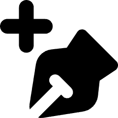 Pen Tool Add Icon from Micro Solid Set