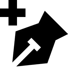 Pen Tool Add Icon from Sharp Solid Set