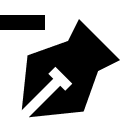 Pen Tool Delete Icon from Sharp Solid Set