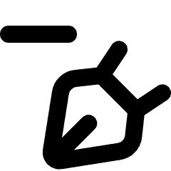 Pen Tool Delete Icon from Micro Line Set