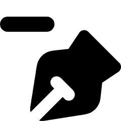 Pen Tool Delete Icon from Micro Solid Set