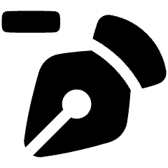 Pen Tool Delete Icon from Plump Solid Set