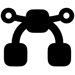 Round Anchor Point Icon from Plump Solid Set