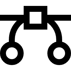 Round Anchor Point Icon from Sharp Line Set