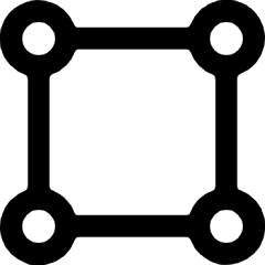 Vectors Anchor Square 1 Icon from Ultimate Bold Set