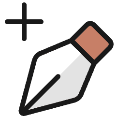 Vectors Pen Add 1 Icon from Ultimate Colors Set