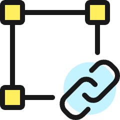 Vectors Square Link Icon from Ultimate Colors Set