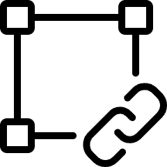 Vectors Square Link Icon from Ultimate Light Set