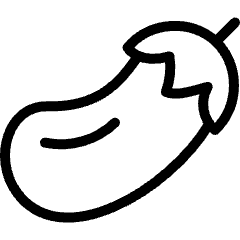 Vegetable Eggplant Icon from Ultimate Light Set