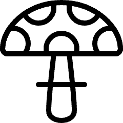 Vegetable Mushroom Poisonous Icon from Ultimate Light Set