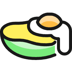 Vegetables Avocado Egg Icon from Ultimate Colors Set