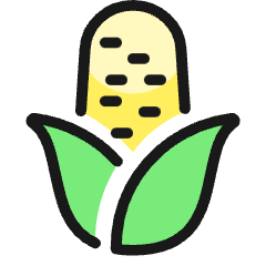 Vegetables Corn Icon from Ultimate Colors Set