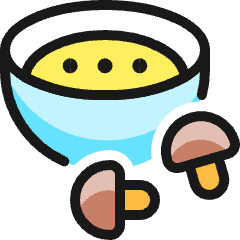 Vegetables Mushroom Soup Icon from Ultimate Colors Set