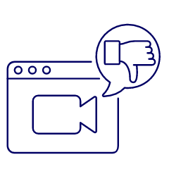 Video Browser Dislike Illustration from UX Line Set