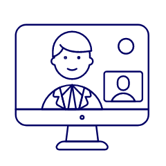 Video Call Imac Illustration from UX Line Set