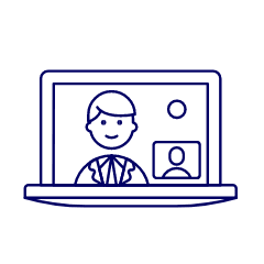 Video Call Laptop Illustration from UX Line Set