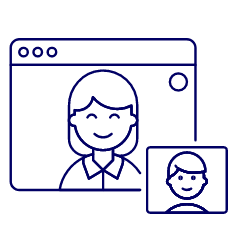 Video Conference Browser 2 1 Illustration from UX Line Set