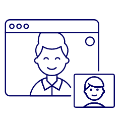 Video Conference Browser 2 4 Illustration from UX Line Set