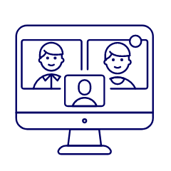 Video Group Call Illustration from UX Line Set