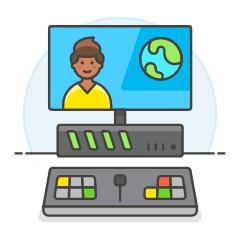 Video Workstation 2 Illustration from UX Colors Set