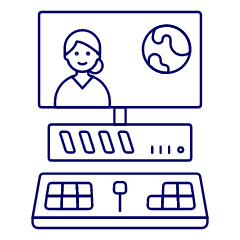 Video Workstation 4 Illustration from UX Line Set