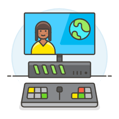 Video Workstation 5 Illustration from UX Colors Set