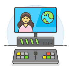 Video Workstation 6 Illustration from UX Colors Set
