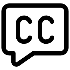 Closed Captioning Icon from Ultimate Regular Set