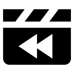 Movies Clapboard Fast Backward Icon from Nova Solid Set