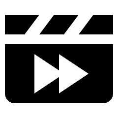 Movies Clapboard Fast Forward Icon from Nova Solid Set