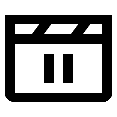 Movies Clapboard Pause Icon from Nova Line Set