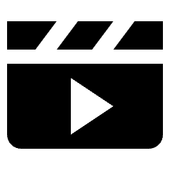 Movies Clapboard Play Icon from Nova Solid Set