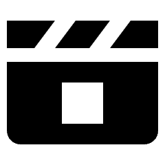 Movies Clapboard Stop Icon from Nova Solid Set